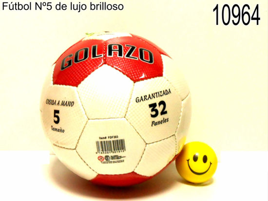 Imagen de PELOTA GOLAZO DE LUJO BLANCA Y ROJA 4.25